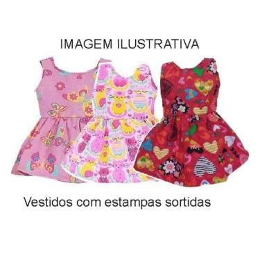 Imagem de Vestidos Para Bonecas Baby Alive E Similares - Kit 3 Unidades - Gleype