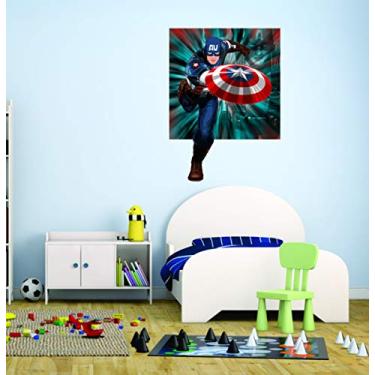 Imagem de Adesivo Infantil Capitão América Tamanho Total 50cm X 80cm