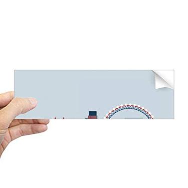 Imagem de DIYthinker Britain UK London Eye Bridge Tower Blue Retangular Bumper Adesivo Notebook Janela Decalque