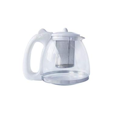 Imagem de CHALEIRA DE VIDRO 1,25L COM INFUSOR INTERNO (BRANCA)