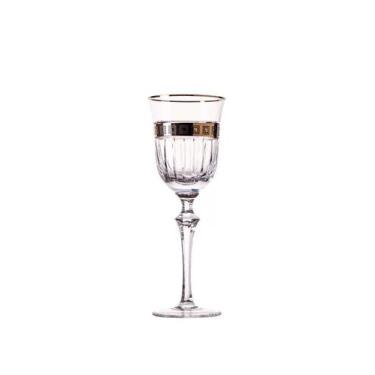 Imagem de Jogo De 6 Taças Cristal Para Vinho Tinto Lapidado 93 250 Ml  Mozart -