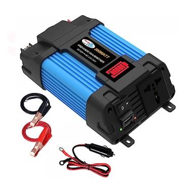 Imagem de CIADAZ Inversor de energia de 300 W DC 12V para AC 110V Conversor de carregador de carro com duas portas USB 8 proteção de segurança Adequado para celulares/telefones/computadores/laptops/bomba tira