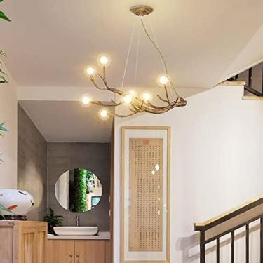 Imagem de Lustre De Ramos, Luzes Pendentes De Teto Antigas, Luminária De Altura Ajustável Para Sala De Estar, Quarto, Sala De Jantar, Lâmpada Pendente Linear Sputnik Moderna Lâmpada Suspensa Com Múltiplas C