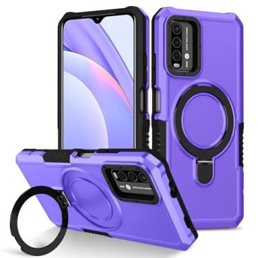 Imagem de Capa Protetora para Celular Compatível com Xiaomi POCO X3/X3 NFC/X3 Pro Capa elegante e minimalista fina, suporte de anel de metal à prova de choque, capa protetora resistente para PC [proteção milita