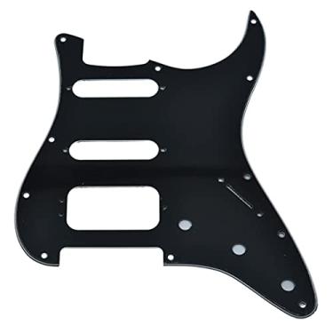 Imagem de Dopro Suporte de captador Humbucking com 3 parafusos Strat HSS para guitarra American Fender Stratocaster Preto, 3 camadas