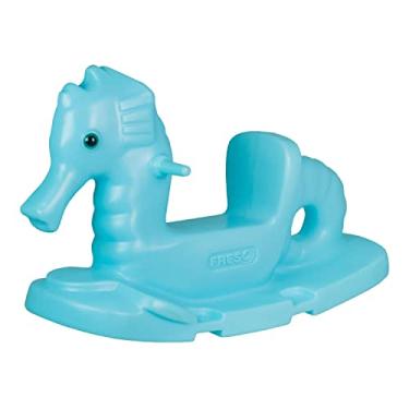 Imagem de Gangorra Infantil Freso Baby Dream Cavalo Marinho Bebê Brinquedo Plástico Rotomoldado Aditivo UV Resistente Atóxico Ergonômico, Cor Azul