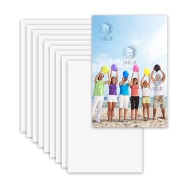 Imagem de MR.R 10 peças 10 "x 15" sublimação Blanks placa de metal de alumínio branco brilhante branco puro foto placas placa de alumínio placas de sublimação placa de alumínio em branco para impressão de transferência de calor, 0,22 mm de espessura