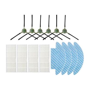 Imagem de Peças de substituição compatíveis com acessórios de aspirador de pó Lefant M210 M210S M210B M213, 4 filtros HEPA, 3 pares de escovas laterais, 4 panos de esfregão