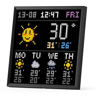 Imagem de Divoom Pixoo-64 – Moldura digital Wi-Fi Pixel Cloud com controle de aplicativo, painel de LED 64 x 64 para decoração de salas de jogos/contador de fãs de redes sociais