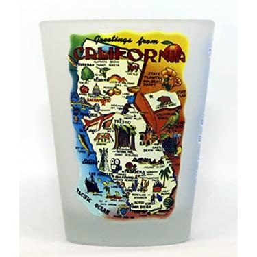 Imagem de Copo de Shot Fosco California Map - Vidro - 5 x 6 cm - 1.5 Fl Oz - World By Shotglass