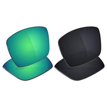 Imagem de Galvanic Lentes de substituição para óculos de sol Oakley Twitch – Jade + preto polarizado – Pacote combo