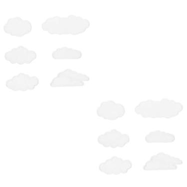 Imagem de Tofficu 12 Peças Costurar Adesivos Pano Jeans Para Crianças Acessórios Bordado Caixa Telefone Dos Desenhos Animados Ferro Alfabeto Rosquinha Branco As Nuvens Filho Linha Bordar