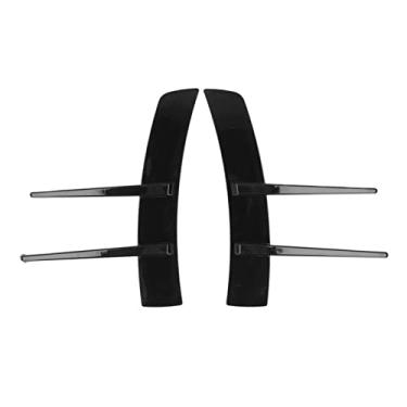 Imagem de Pára-choque Dianteiro Preto Brilhante De 2 Peças, Spoiler Lateral Do Carro, Spoiler De Carroceria ABS Universal Para Todos Os Carros (preto)