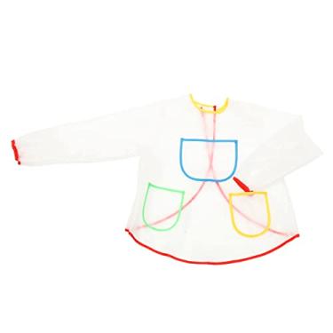 Imagem de Toyvian 2 Unidades avental de pintura Avental faça você mesmo blusa de arte de manga avental infantil faça você mesmo avental infantil personalizado pintado roupas de trabalho vestido bata