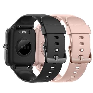 Imagem de Harikiri Pulseira de silicone compatível com Veryfitpro ID205L, pulseira macia de 19 mm para fitness, GRV, Willful, Popglory, Blackview, UMIDIGI, ID205S ID205G ID215G ID216 SW020 SW023 WF021 WF025