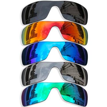 Imagem de Betterun 5 pares de lentes polarizadas antiarranhões para óculos de sol Oakley Batwolf OO9101