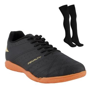 Imagem de Kit Chuteira Futsal Penalty Américas XXI + Meião-Masculino