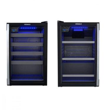 Imagem de Adega Piubella + Cervejeira Blue Light Preto - 110V
