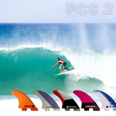 Imagem de Quilha de Surf M6 FCS 2 - Tamanho Grande - Alta Performance para Pranchas - Compatível com Sistemas FCS 2 - Triquilha (Jogo com 3 Quilhas) - Fibra de vidro