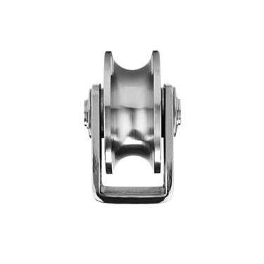 Imagem de Roda de ranhura U/V/H de aço inoxidável 304, rodízio de ranhura para portão deslizante, portão de enrolar, trilho invertido, máquinas industriais(U Type,3 in)