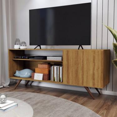 Imagem de Rack para TV Até 42 Polegadas Seleto 1 Porta Amêndoa - Panorama Móveis