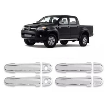 Imagem de Aplique Capa Maçaneta Hilux Corolla Fielder 4 Portas Cromada