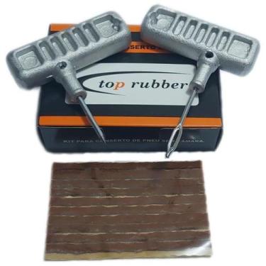 Imagem de Kit P/ Reparo Motoboy P/ Pneu De Moto Sem Câmara - Metálico - Top Rubb