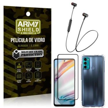 Imagem de Fone Bluetooth HS-615 Moto G60 + Capinha Anti Impacto + Película 3D - 