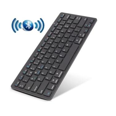 Imagem de Teclado Bluetooth Sem Fio PC Tablet Notebook Celular ABNT2 Preto Andro