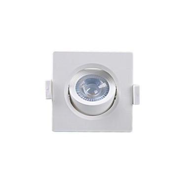 Imagem de Spot de Led Embutir Alltop MR11 Quadrado 3W Bivolt Taschibra, 6500K - 