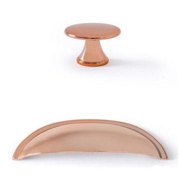 Imagem de Kit Puxador Dourado Puxador Concha PZ 1020 E Ponto PZ 1004 Kit Com 20 