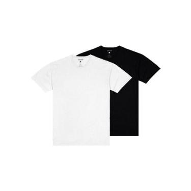 Imagem de Kit com 2 Camisetas Masculina Malwee 1000004423 Colorido, Branco, P