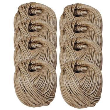 Imagem de KIT C/8 Fio Barbante Rami 4mm 500g Aprox. 130 Mts Artesanato