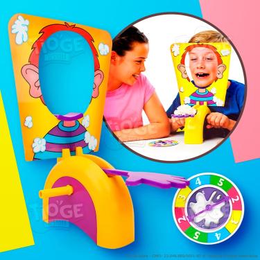 Imagem de Jogo Recreativo de Mesa Máquina de Torta na Cara Brinquedo Divertido para Crianças e Toda a Família Brincadeira de Susto