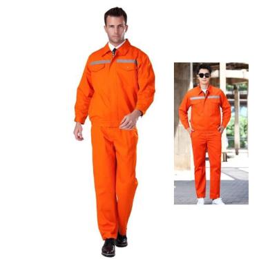 Imagem de Conjunto Uniforme EPI Segurança Faixa Refletiva Obra Estrada Rodovia M