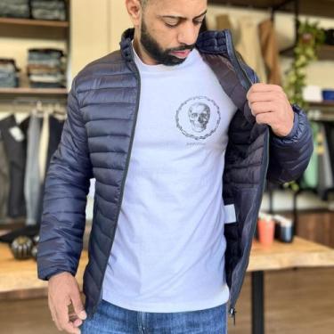 Imagem de Jaqueta cult slim puffer azul m - OGOCHI