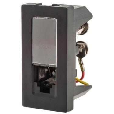 Imagem de Modulo Tomada Rj11 4 Fios Preto Pial Plus + - Legrand