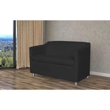 Imagem de Namoradeira Sofá 02 lugares Sala Recepção Clinica Consultório Suede Pr