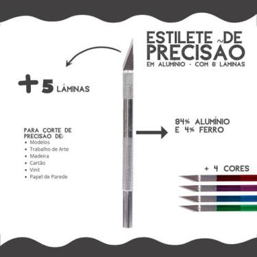 Imagem de Estilete De Precisão Corte Bisturi-c/6 Lâminas - M05 -nybc