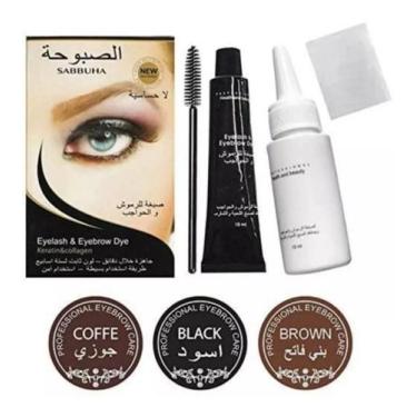 Imagem de Kit Henna Sobrancelhas Cílios Barba Fixador 10ml - Hen na, Castanho