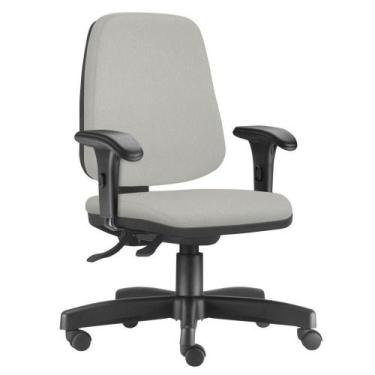 Imagem de Cadeira Giratória Job L02 Diretor Executiva Linho Cinza - Lyam Decor