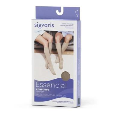 Imagem de Meia Coxa 862 Essencial Select Comfort Curta 20-30Mmhg Sigvaris, Bege,