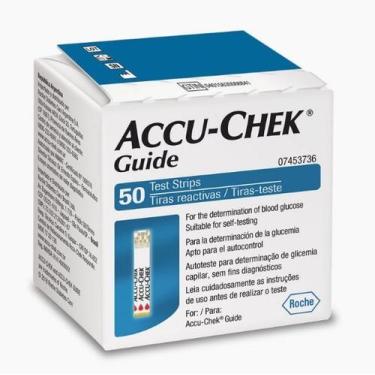 Imagem de Fita Accu Chek Guide Com 50 Unid Roche, Branca, 50