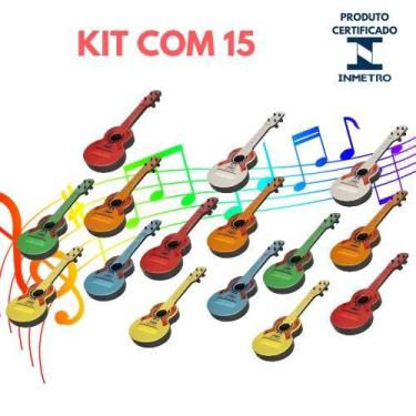 Imagem de Kit 15 Violão Violinha 4 Cordas Brinquedo Atacado Festa Infantil Instr