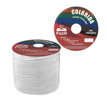 Imagem de Corda de Seda Poliéster 8mm Branca Carretel 240m Fuzil