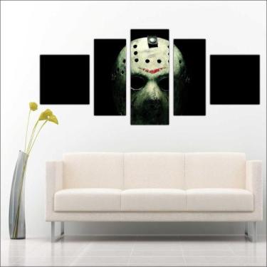 Imagem de Quadro Decorativo Sexta Feira 13 Jason Com 5 Peças  - Vital