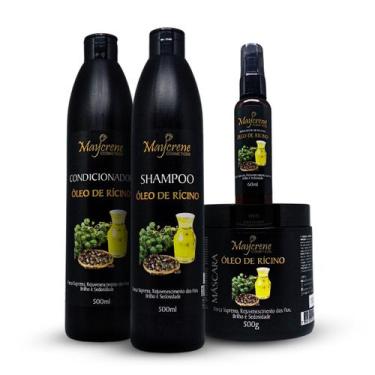 Imagem de Kit Capilar Óleo de Rícino com REPARADOR DE PONTAS 60ml Maycrene - Nut