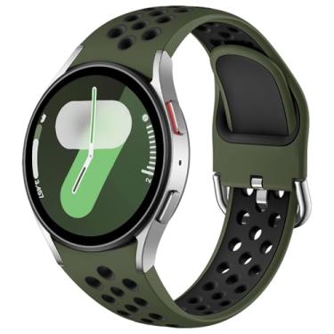 Imagem de DaQin Pulseira esportiva sem lacunas compatível com Samsung Galaxy Watch 7/6/5/4 de 40 mm e 44 m/Galaxy Watch FE/Watch 6 4 Classic de 43 mm, 47 mm, 42 mm e 46 mm/Watch 5 Pro de 45 mm, pulseiras de