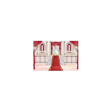 Imagem de Painel de Lona Palácio Escadaria Rose e Vermelho - Fabrika de Festa, 1