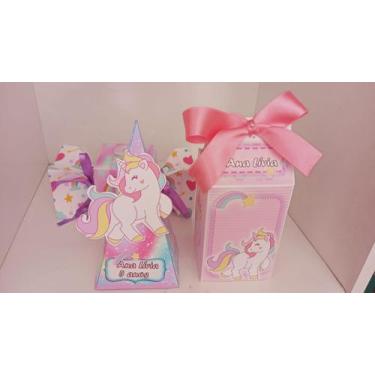 Imagem de caixa personalizada unicornio - victoria festa